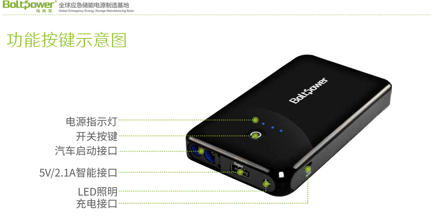 Boltpower電將軍K12F汽車(chē)應(yīng)急啟動(dòng)電源